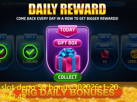 slot depo 50 bonus 30